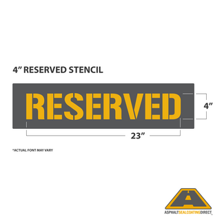 4" RESERVED Stencil image: 4" RESERVED Stencil