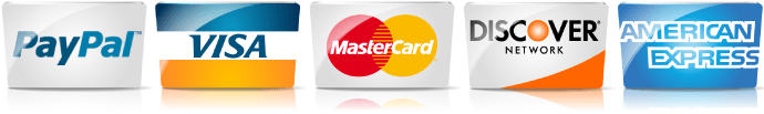 Financing through all major credit cards and PayPal. Image: Major Credit Cards