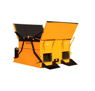 asphalt box km doors open reclaimer skid ton mount diesel