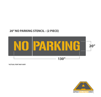 NO PARKING Parking Lot Paint Stencils For Sale | Asphalt Sealcoating Direct