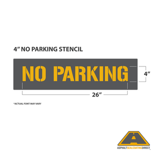 NO PARKING Parking Lot Paint Stencils For Sale | Asphalt Sealcoating Direct