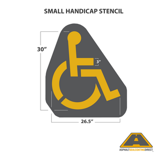 Handicap Parking Lot Paint Stencils For Sale | Asphalt Sealcoating Direct
