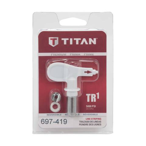 Image of a Packaged Titan TR1 White Line Striping Tip 697-419
