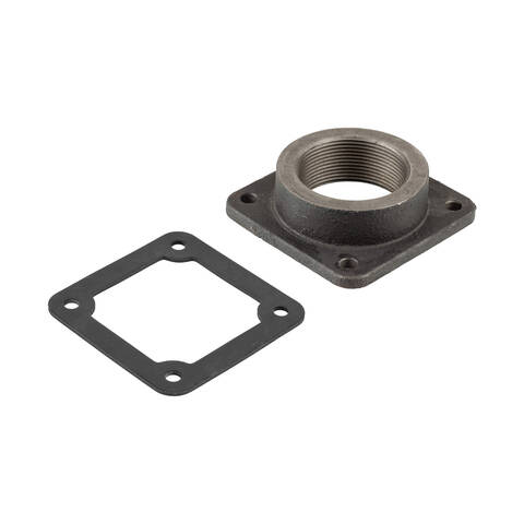Overview image of the Banjo 2 inch outlet flange and gasket