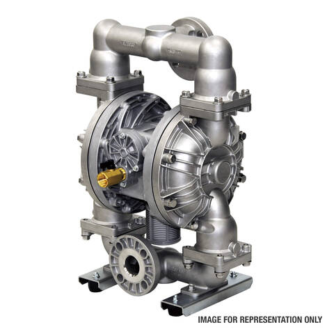 Representative overview of the Iwaki Air 1.5" air powered stainless steel pump