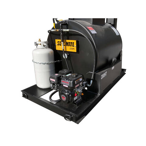 Front overview image of the Sealmate 200 gallon hot tack spray system