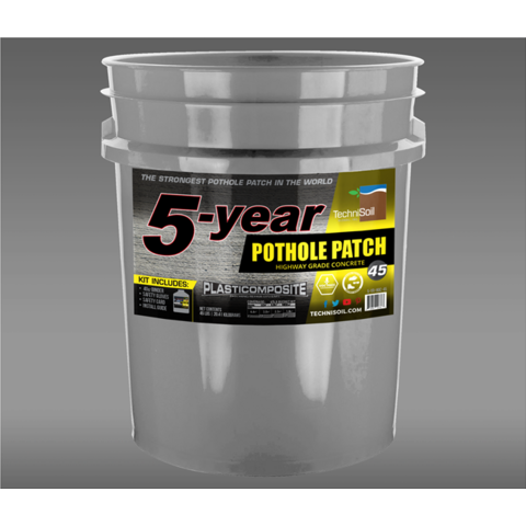 5-Year Pothole Patch: Highway Grade Concrete 45lb Bucket Kit