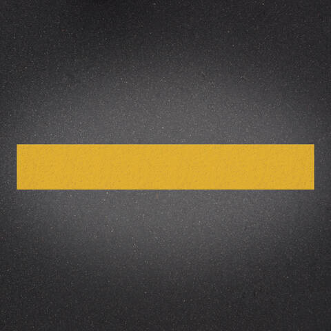 Stylish asphalt background with a yellow line representing a 18 inches by 3 foot Ennis-Flint Premark XF thermoplastic line