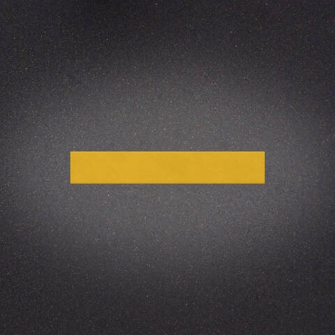 Stylish asphalt background with a yellow line representing a 6 inches by 3 foot Ennis-Flint Premark XF thermoplastic line