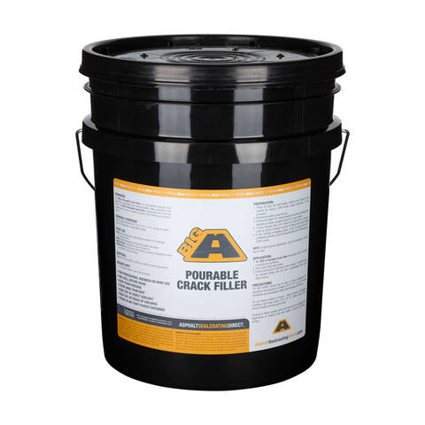 Overview of a 5 Gallon bucket of BIGA cold applied rubberized crackfiller
