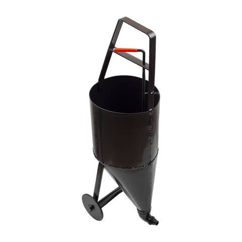 Overview image of the Marshalltown 2.6 gallon pour pot with wheels
