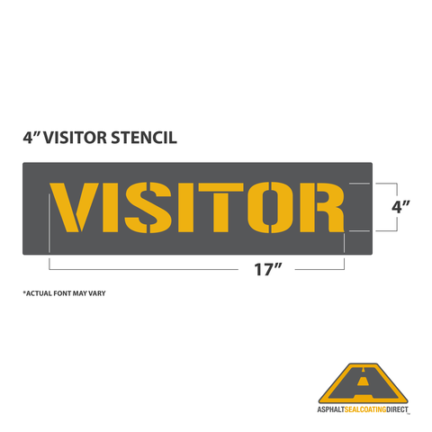 Image of 4" VISITOR Stencil