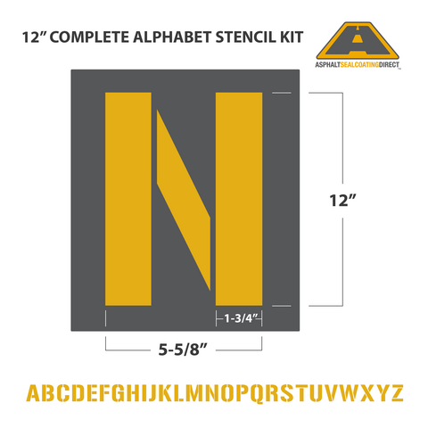 Image of 12" Full Alphabet Stencil Kit