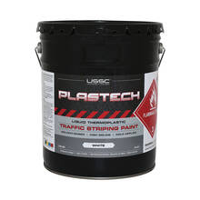 image of a 5 gallon bucket of plastec solvent based cold thermoplastic paint