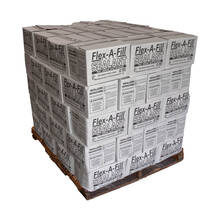 Overview image of a full pallet of Flex-A-Fill hot asphalt crackfiller