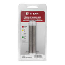 Image showing the packaged Titan medium mesh unthreaded paint spray gun filter