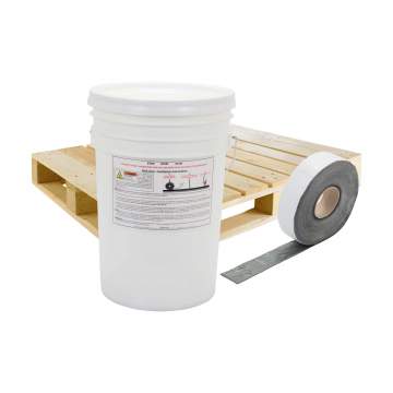 image of a pallet, bucket and 2 inch quikjoint crack tape