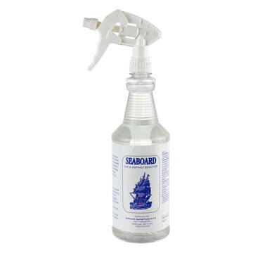 Overview image of a 1 quart (32oz) bottle of asphalt cleaner