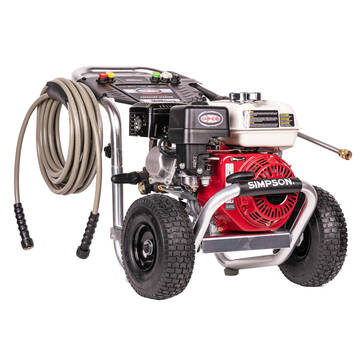Right front overview of the Simpson ALH3425 Alumium Commercial Pressure Washer