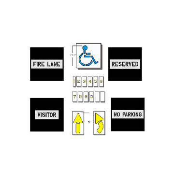 Parking Lot Stencils - Compact, Fire Lane, Reserved, Visitors, Manager,  Staff, Resident, or EV Only