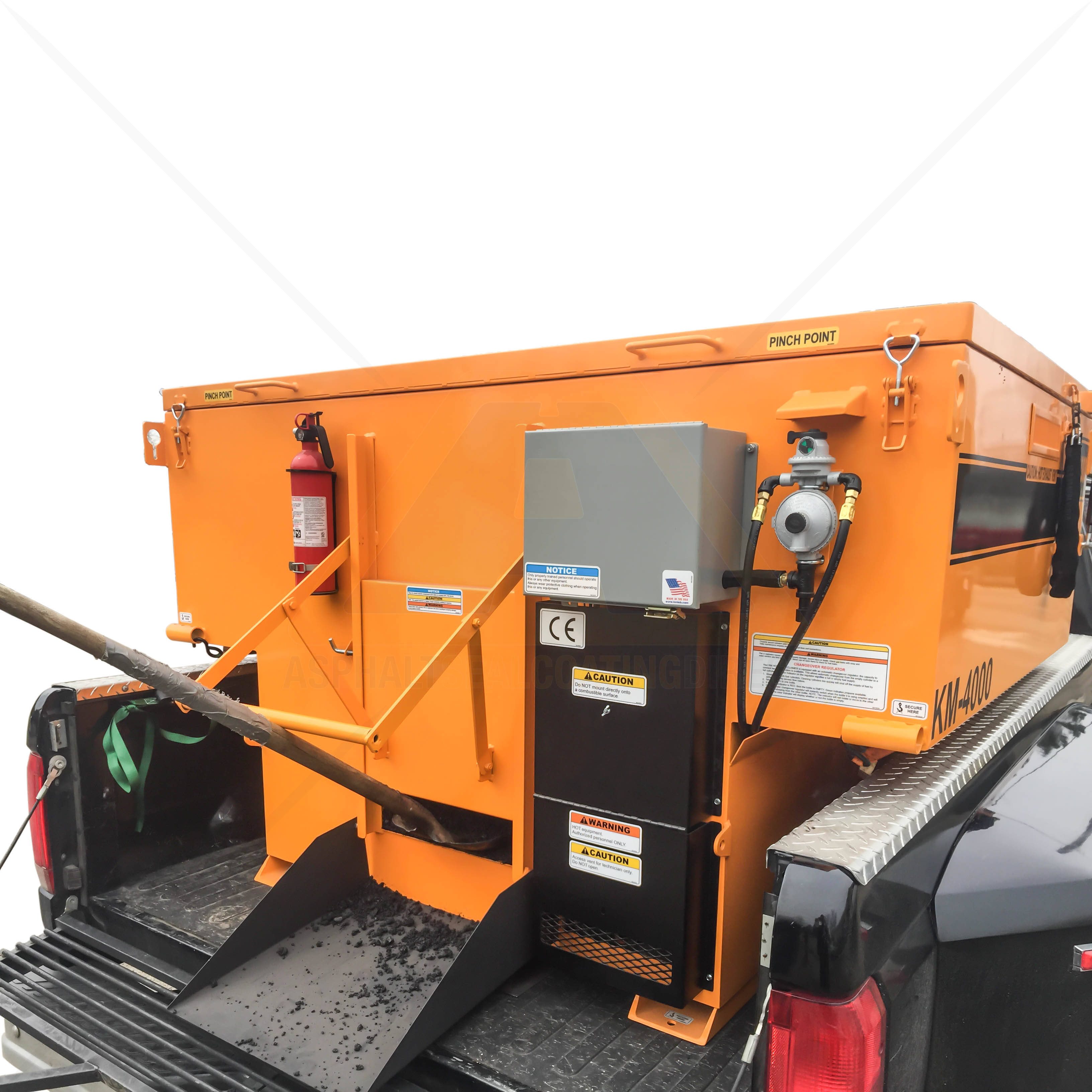 2 Ton BIG A KM-4000 Skid Mount Propane Asphalt Hot Box For ...