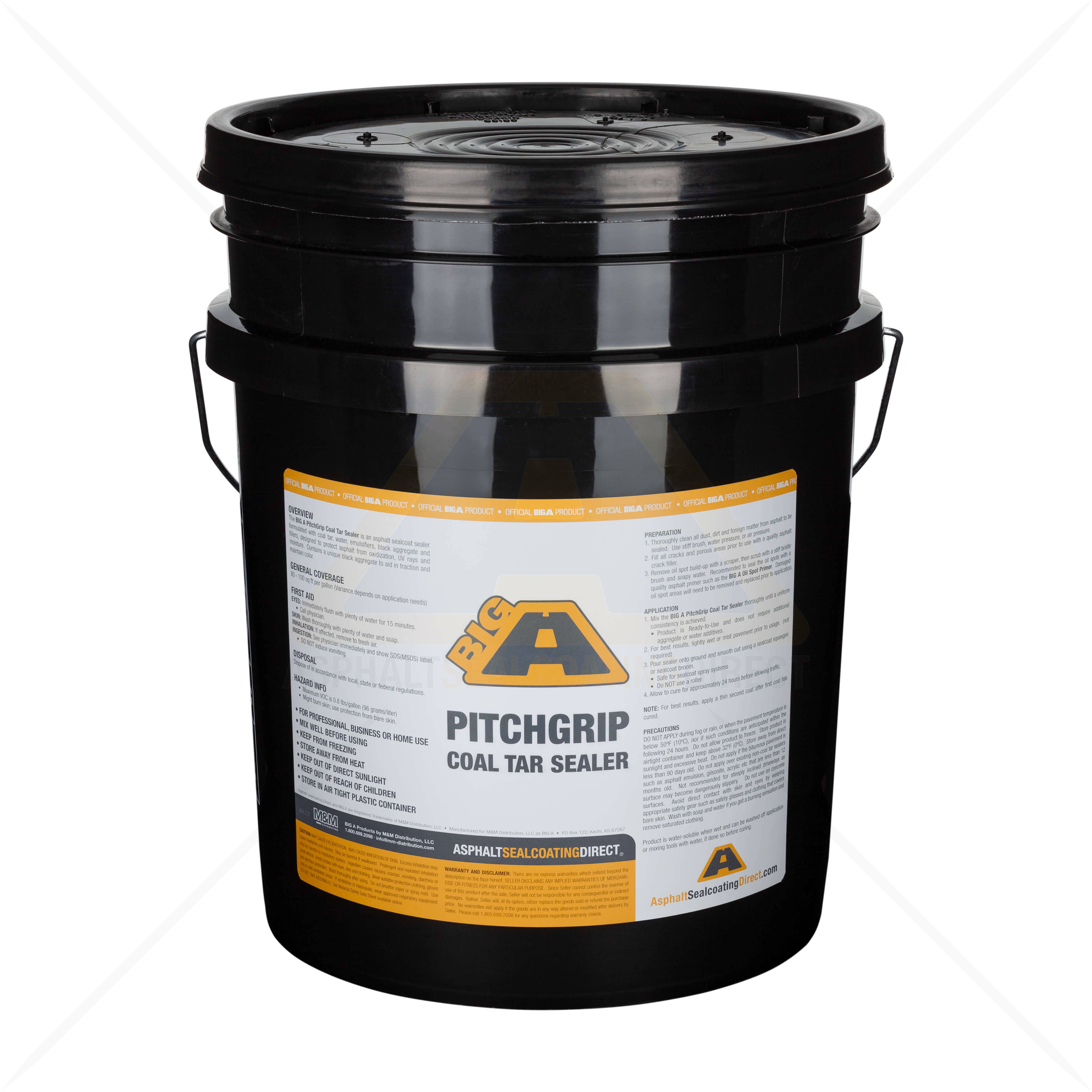Big A Pitchgrip Coal Tar Sealer 5 Gallon Bucket For Sale Asphalt Sealcoating Direct