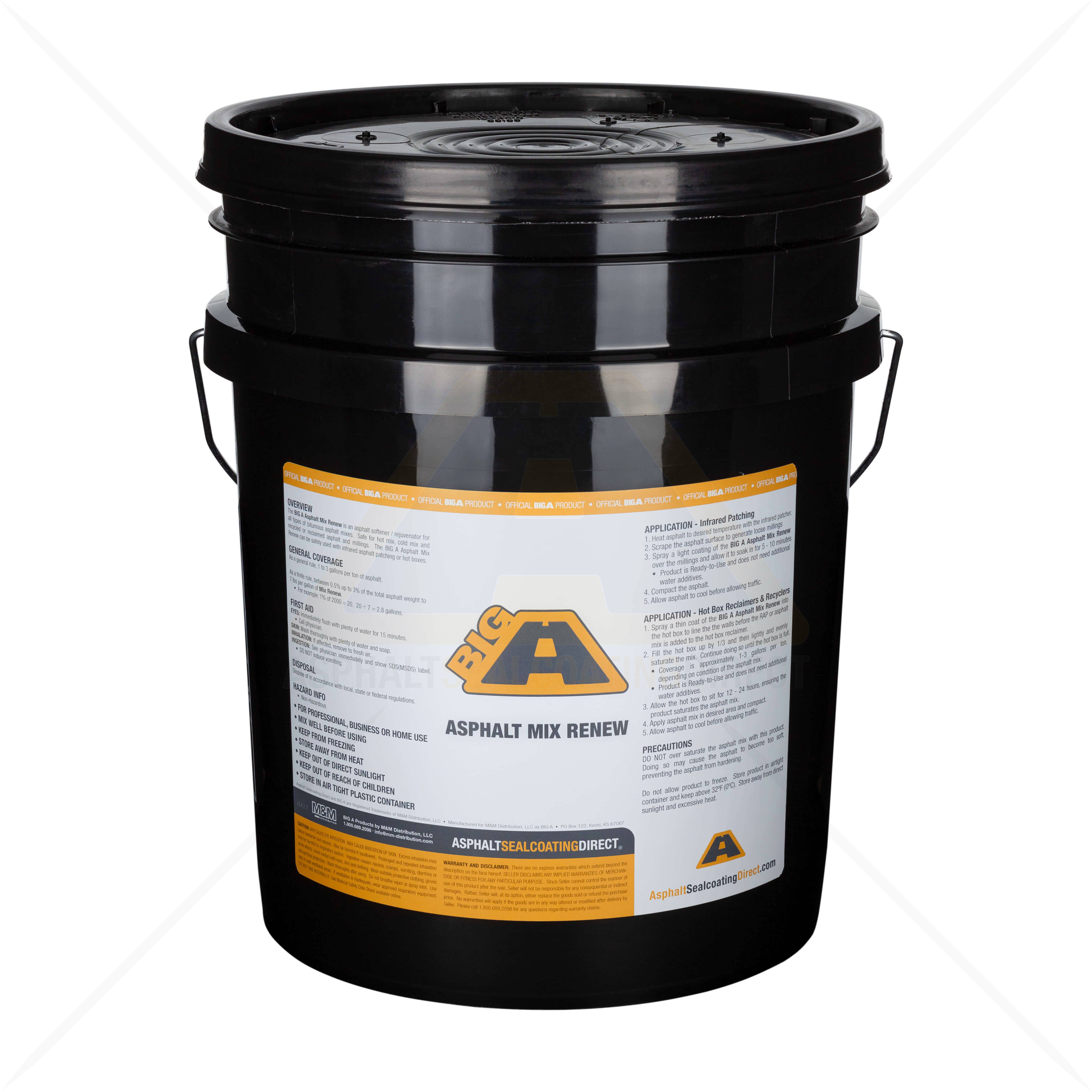 Asphalt Rejuvenator 5 Gallon Big A Asphalt Mix Renew For Hma And Rap Asphalt Sealcoating Direct