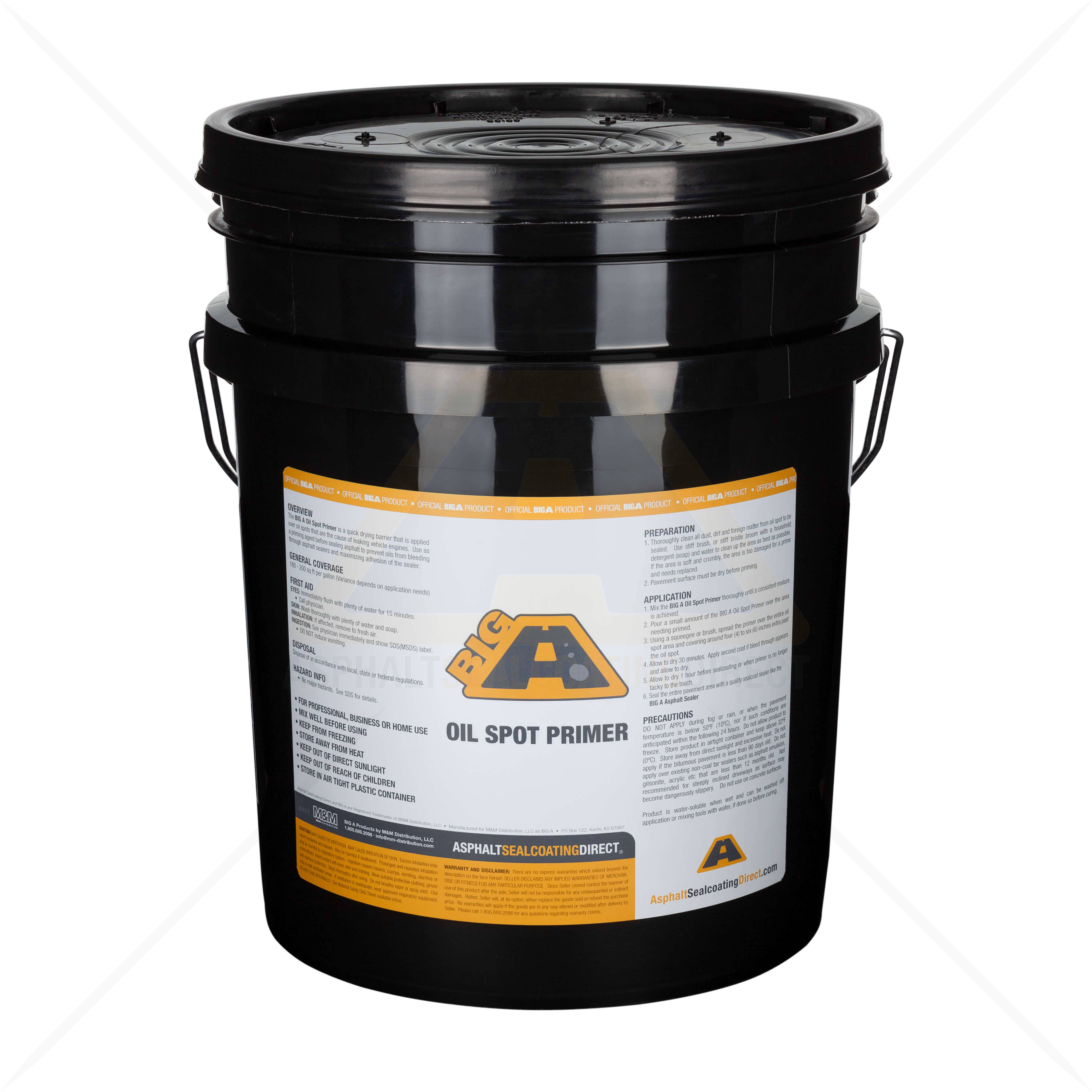 BIG A Asphalt Oil Spot Primer 5 Gallon For Sale Asphalt Sealcoating