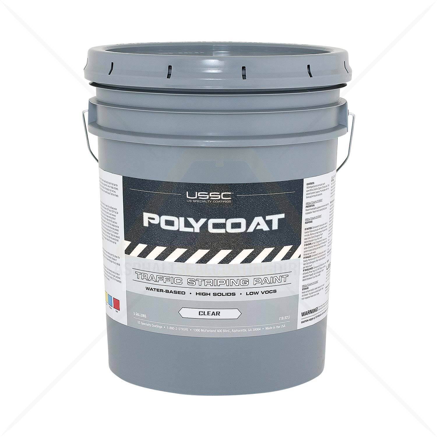 5 Gallon Dtm Polycoat Water Based Line Striping Clear Coat Paint