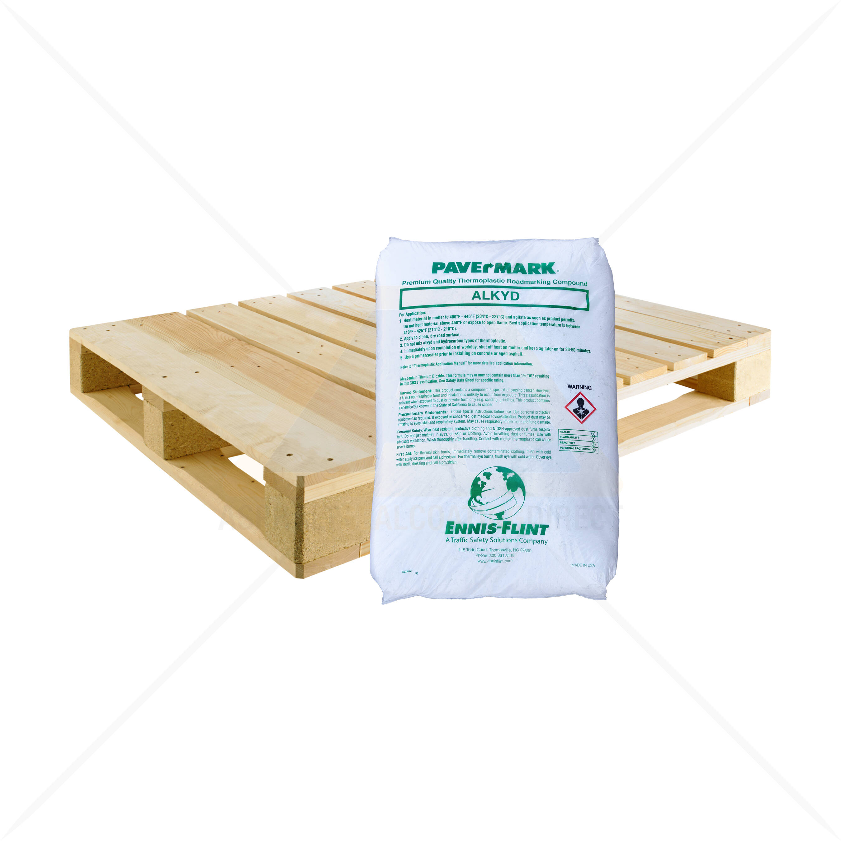 Pallet of Pavemark Thermoplastic Extrude Bags For Sale Asphalt