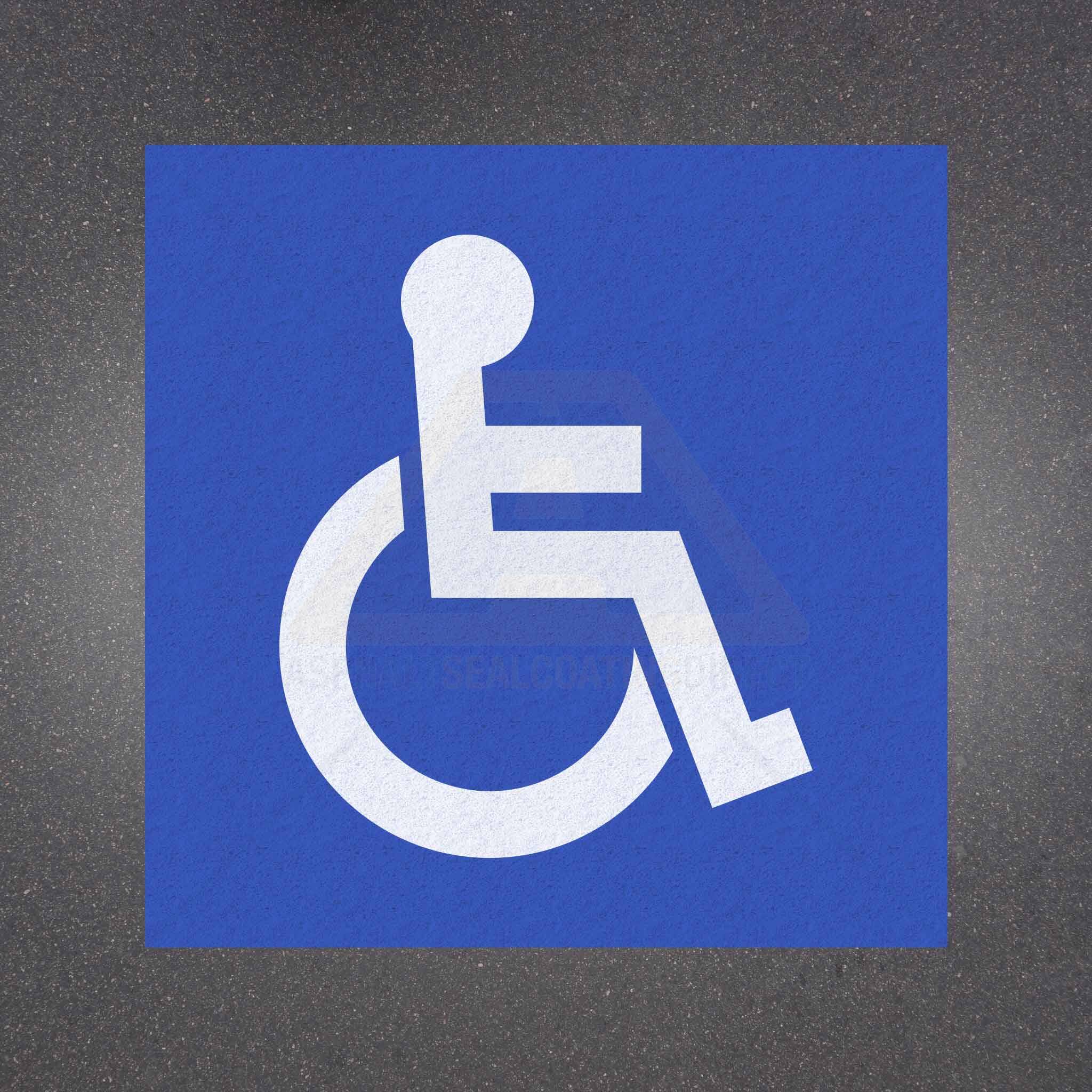 Premark FHWA and ADA Preformed Thermoplastic Handicap Stencil 89230237HS For Sale Asphalt