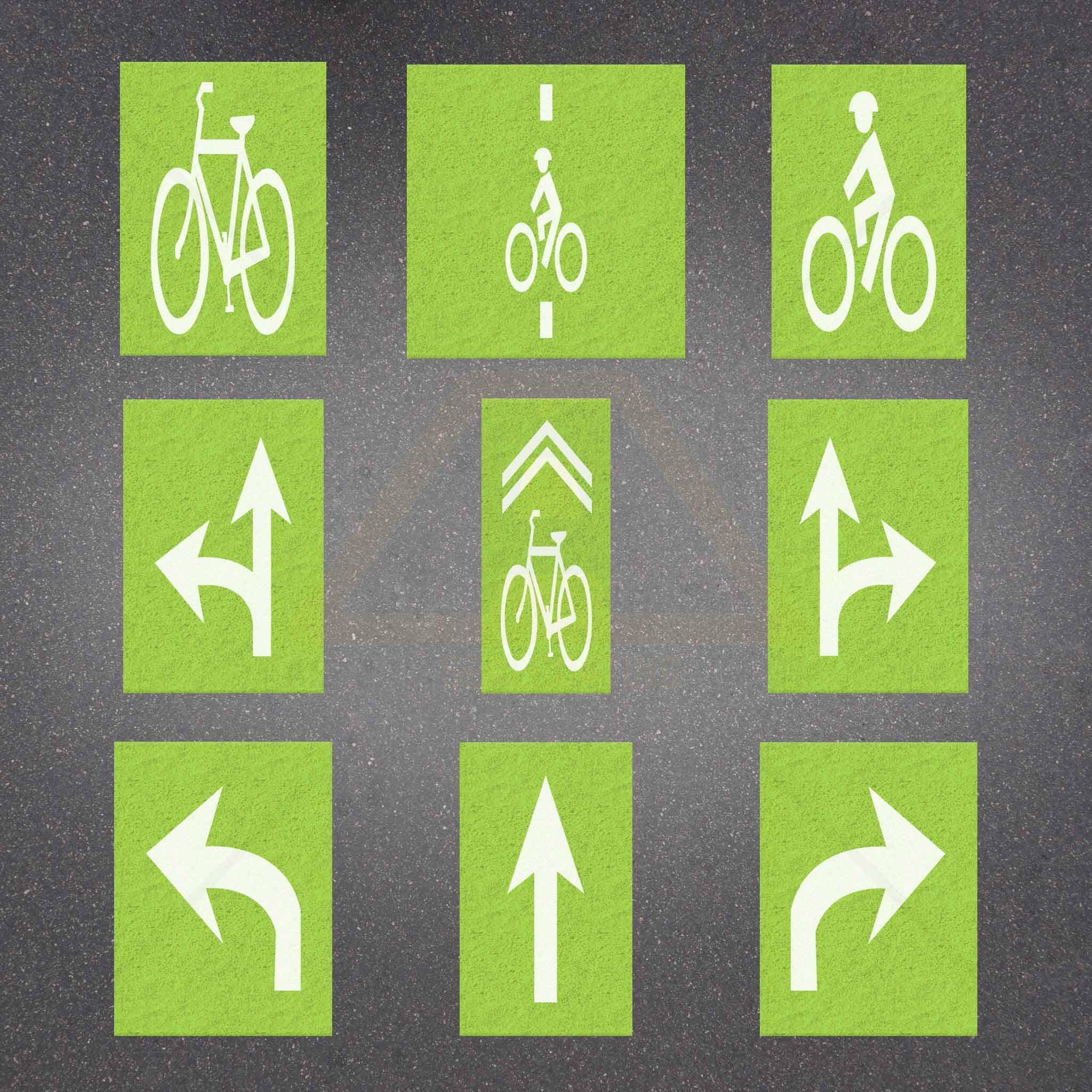 Preformed Thermoplastic Bike Lane Symbols Shared Bike Lane With Greenlo