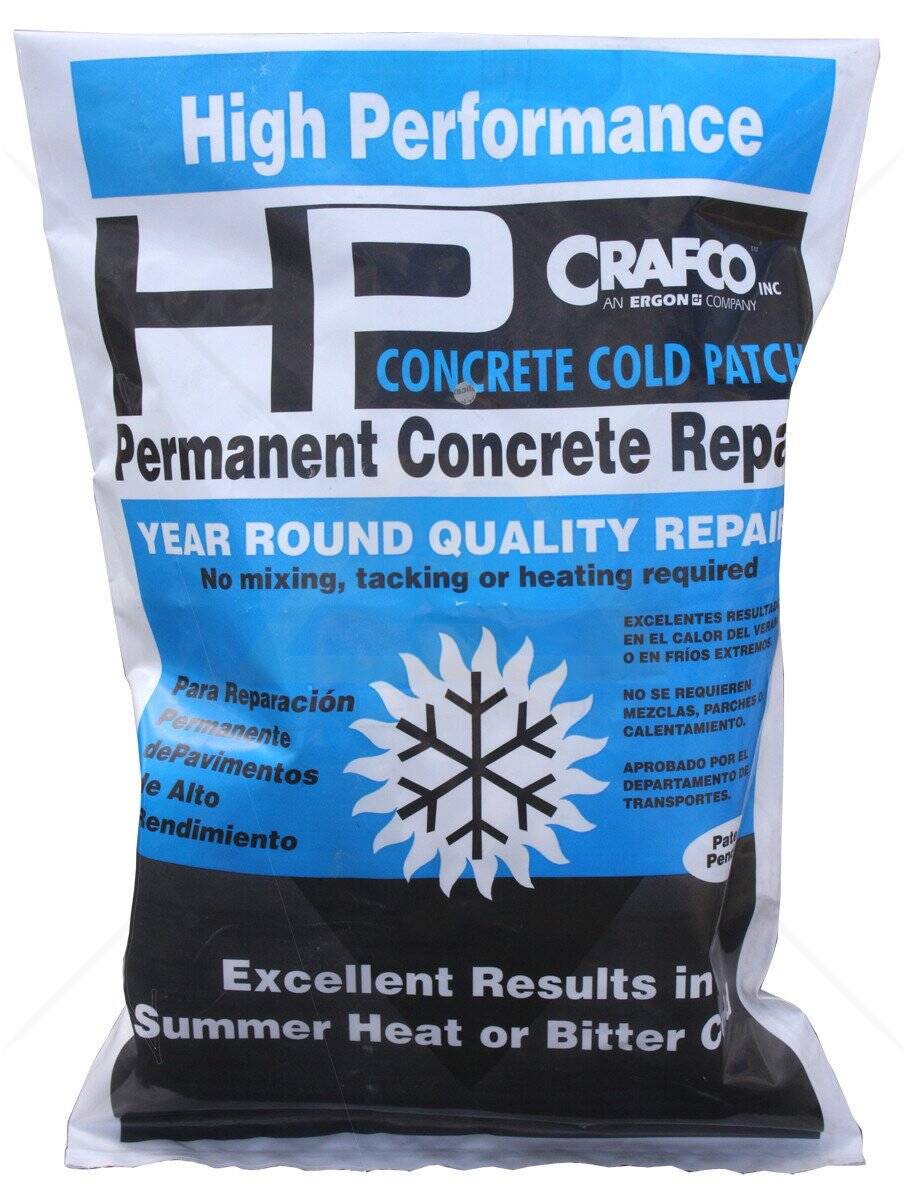 Crafco Hp Concrete Cold Patch Single Bag For Concrete Hole Repairs 34969 For Sale Asphalt Sealcoating Direct