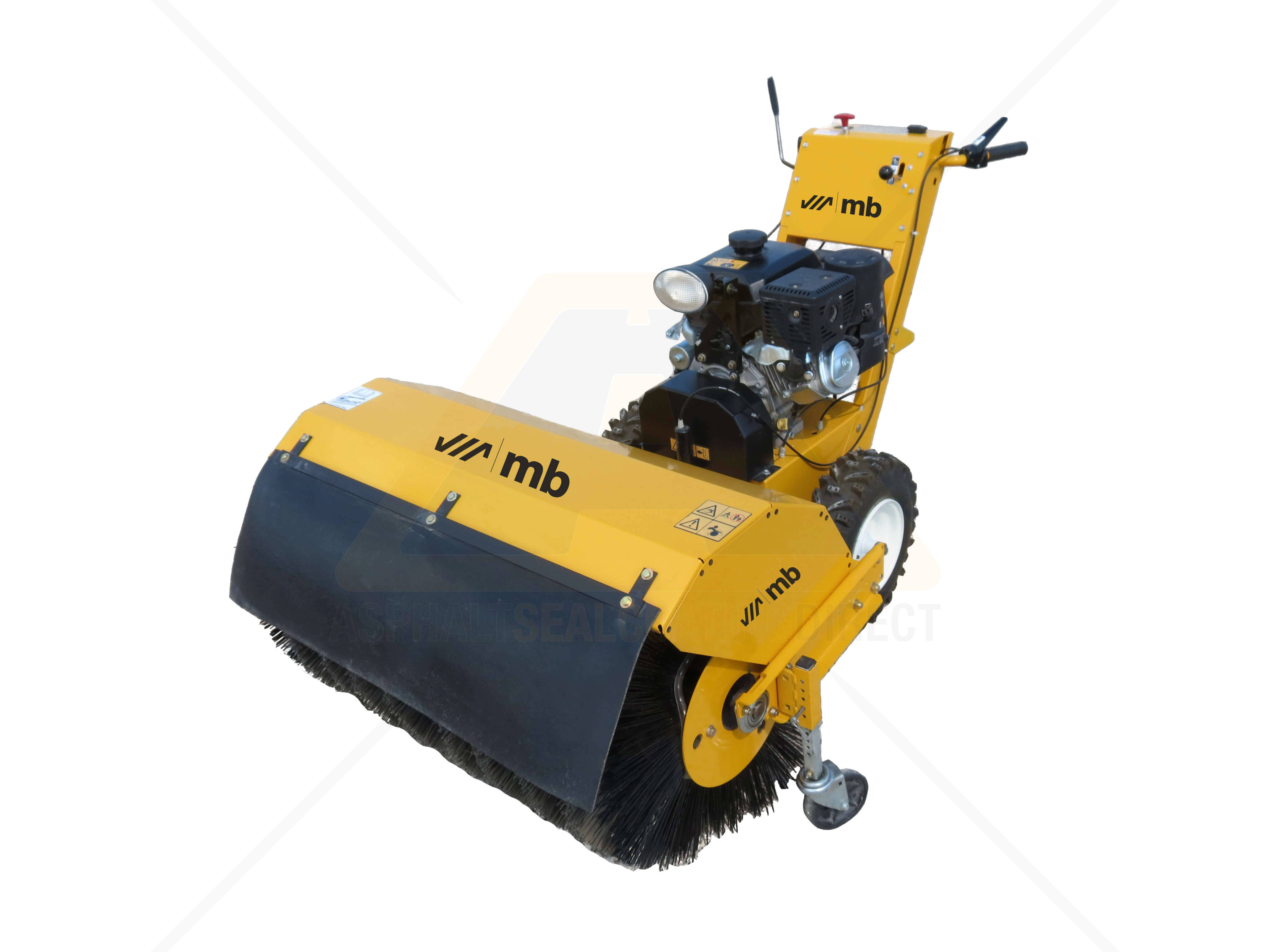 Mb Hydra 36 Inch Gas Powered Horizontal Shaft Walk Behind Broom For Sale Asphalt Sealcoating Direct