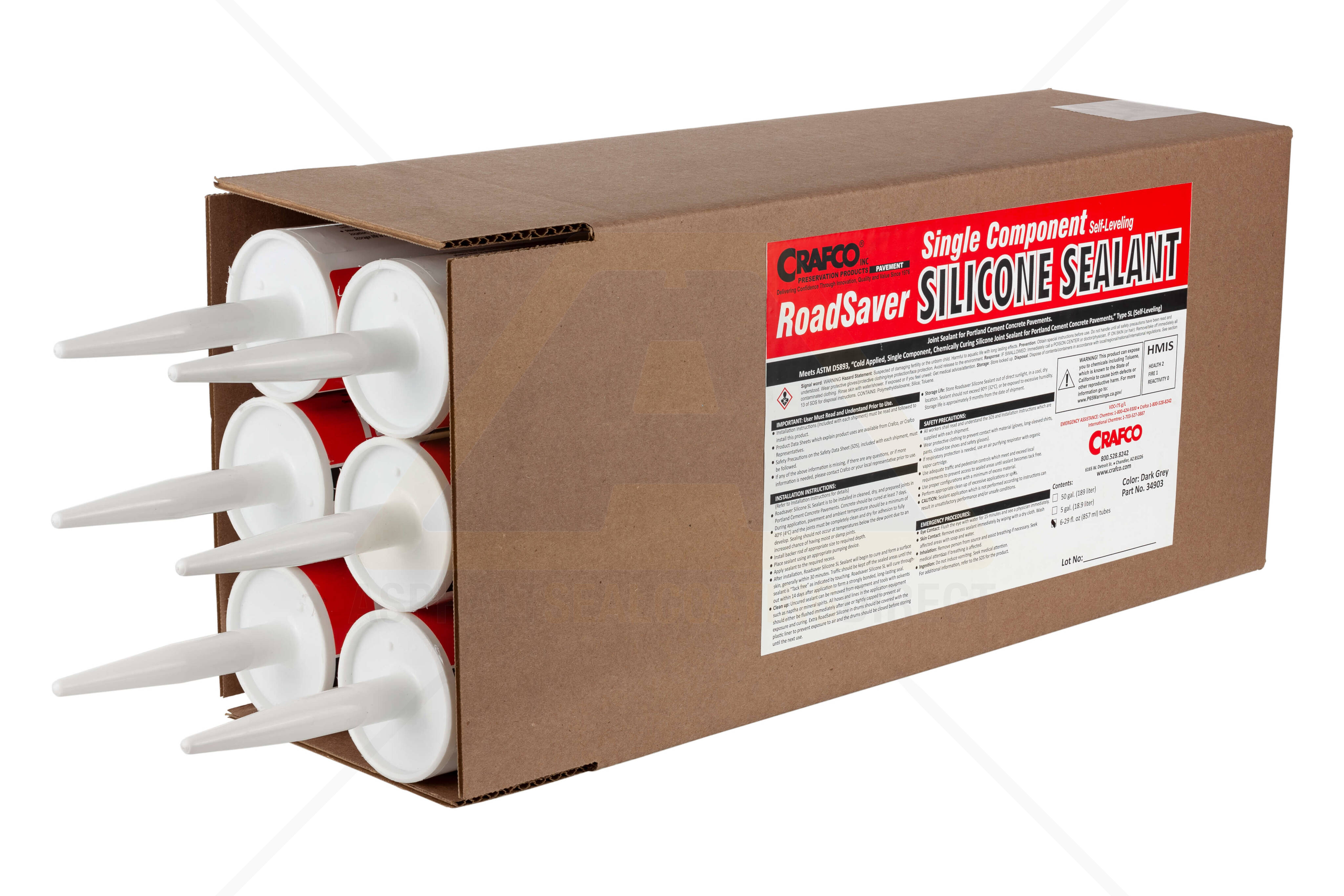 Crafco Roadsaver Silicone SL Concrete Joint Sealer Pallet of 72 34903