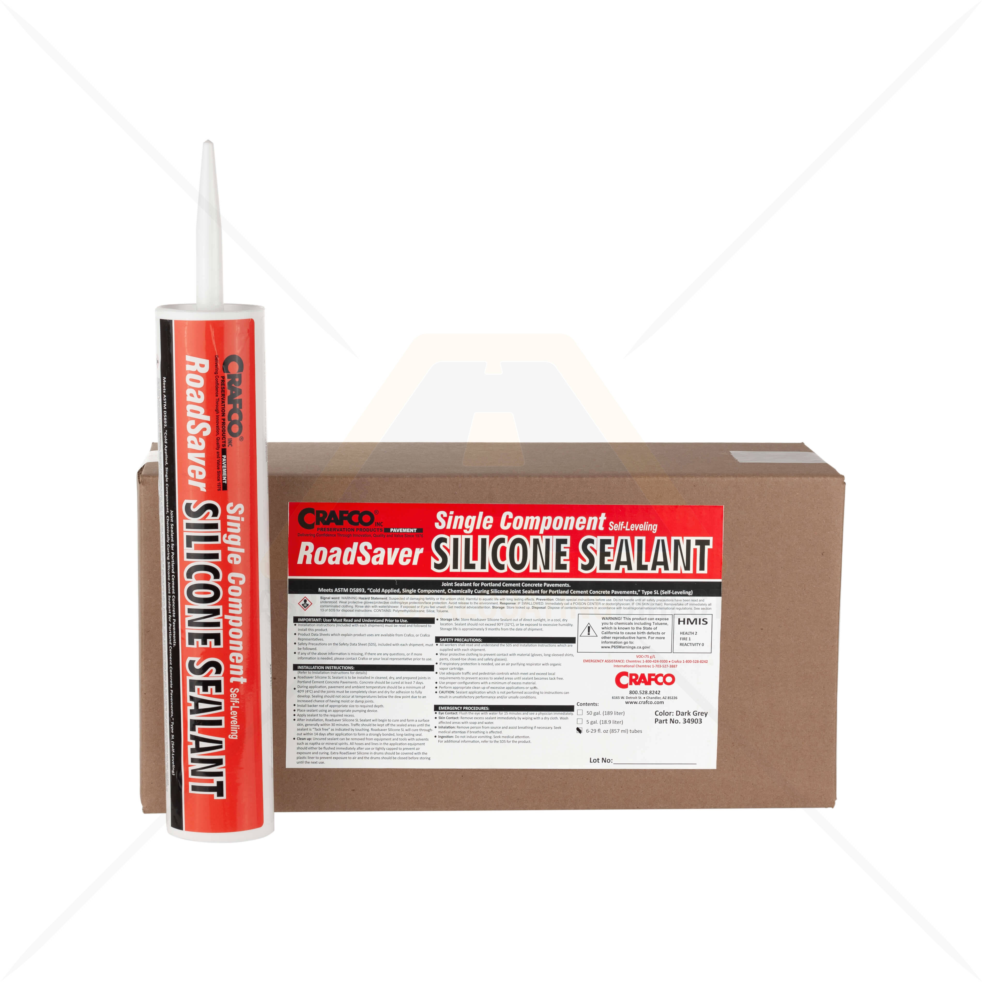Crafco Roadsaver Silicone SL Concrete Joint Sealer Pallet of 72 34903
