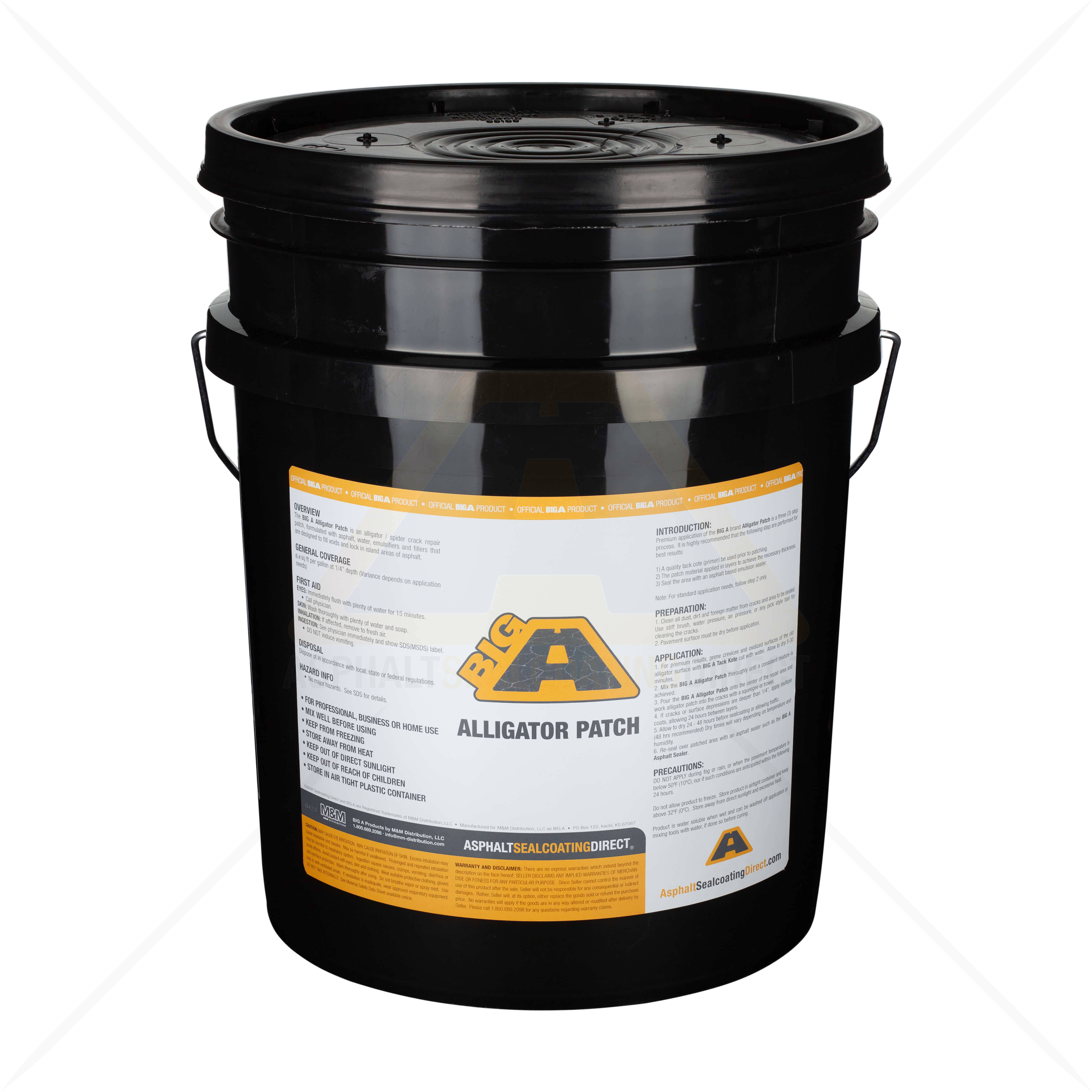 5 Gallon Biga Alligator Asphalt Repair Patch Bucket Singles For Sale Asphalt Sealcoating Direct