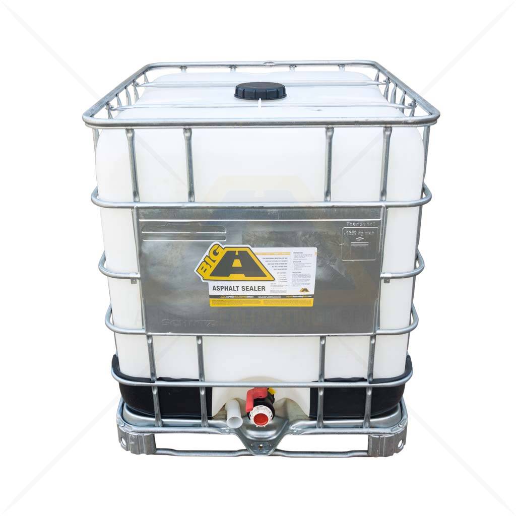 210 Gallon Big A Asphalt Emulsion Sealer Bulk Ibc Tote For Sale Asphalt Sealcoating Direct