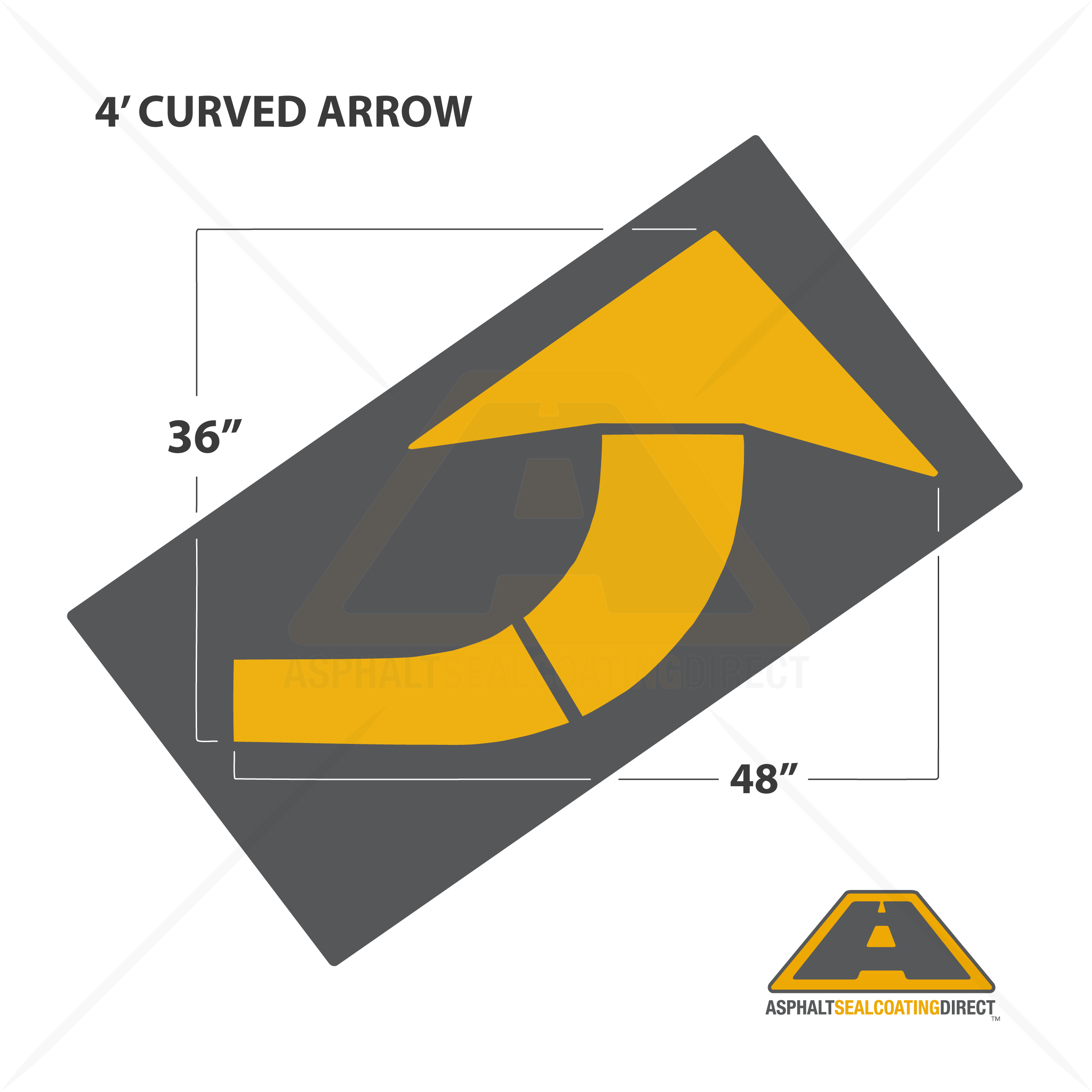 Arrow Parking Lot Stencils (Straight and Curved) For Sale Asphalt Sealcoating Direct