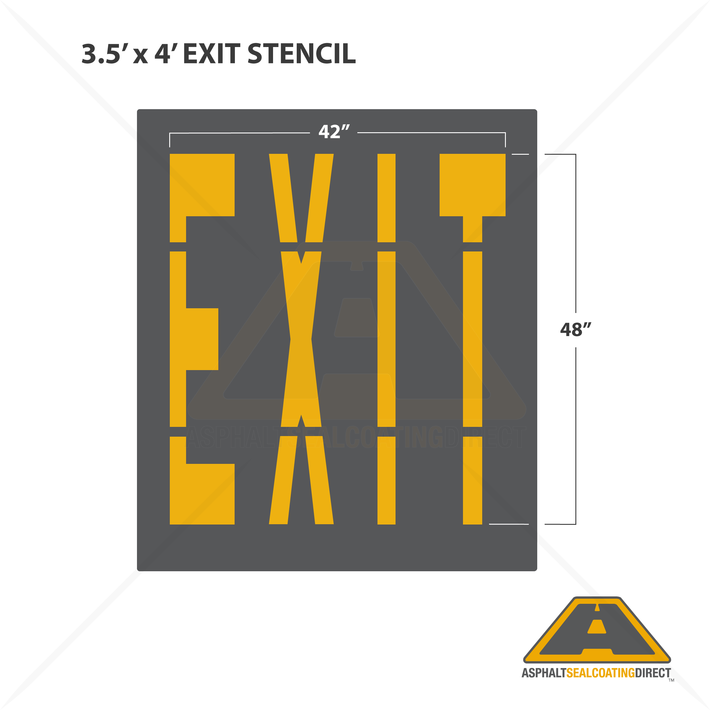 EXIT Parking Lot Paint Stencil For Sale Asphalt Sealcoating Direct