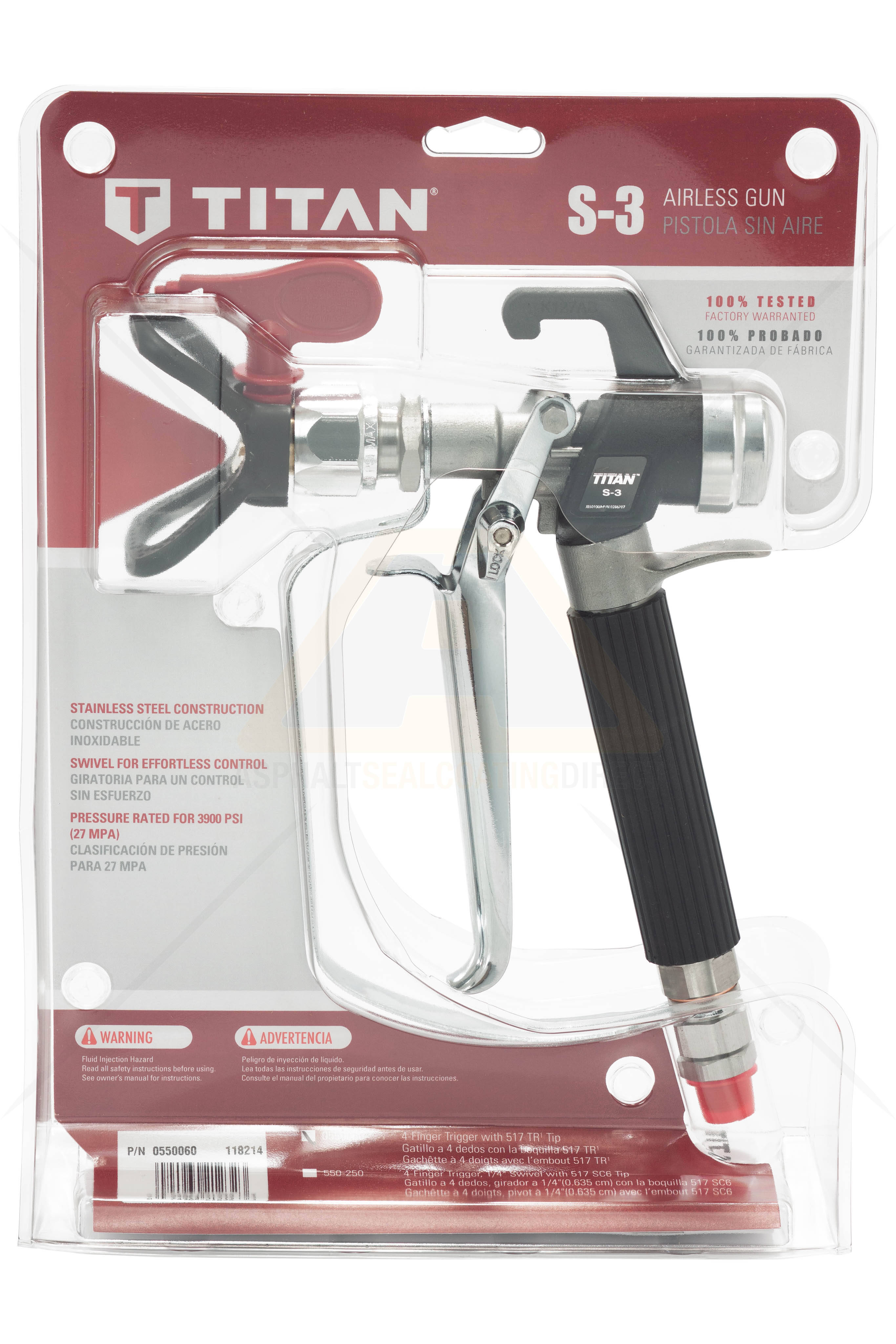 Titan S3 Airless Spray Gun For Sale Asphalt Sealcoating Direct