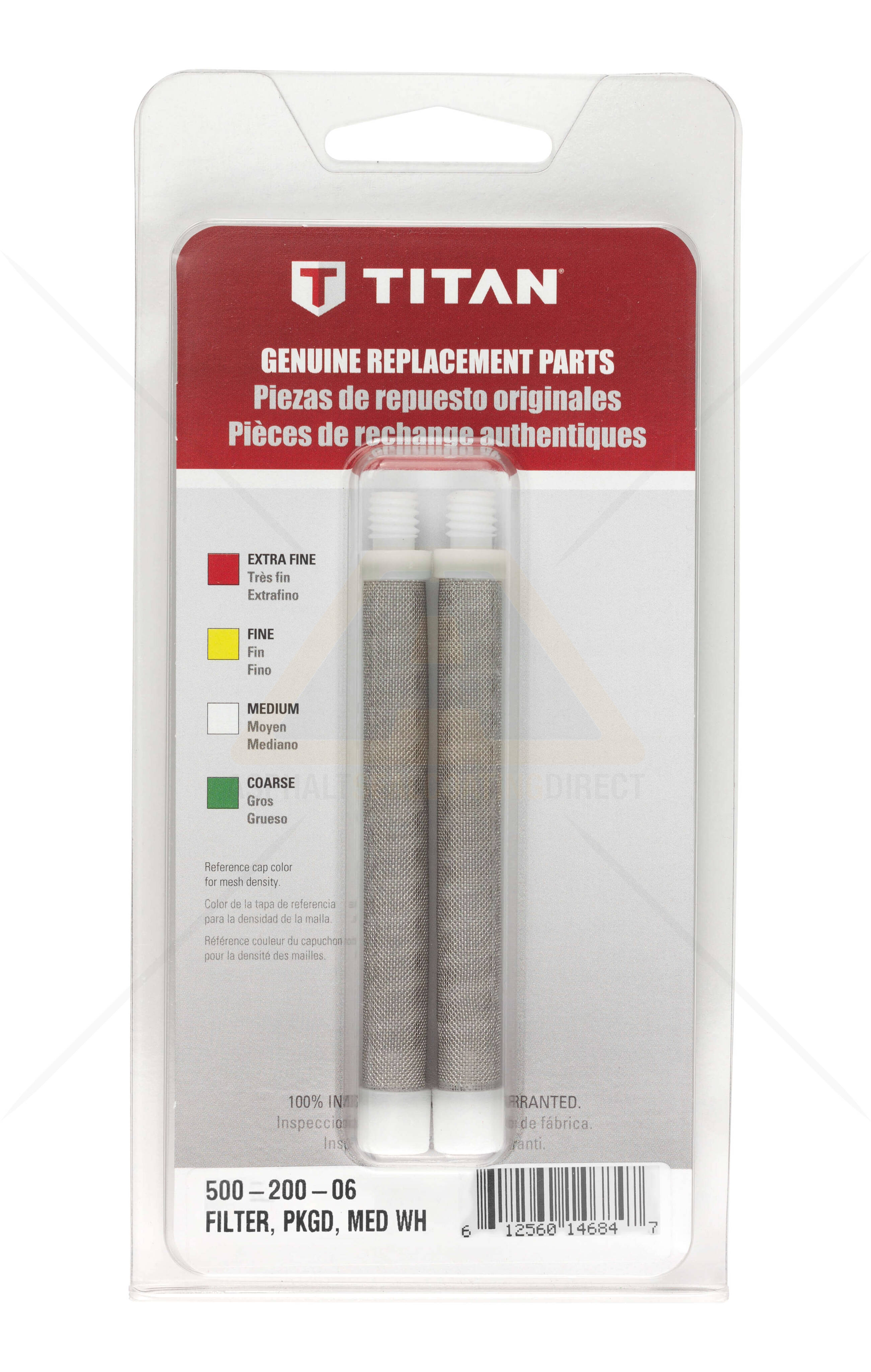 Titan White Threaded Retail 2 Pack 50 Mesh Spray Gun Filters For Sale Asphalt Sealcoating Direct