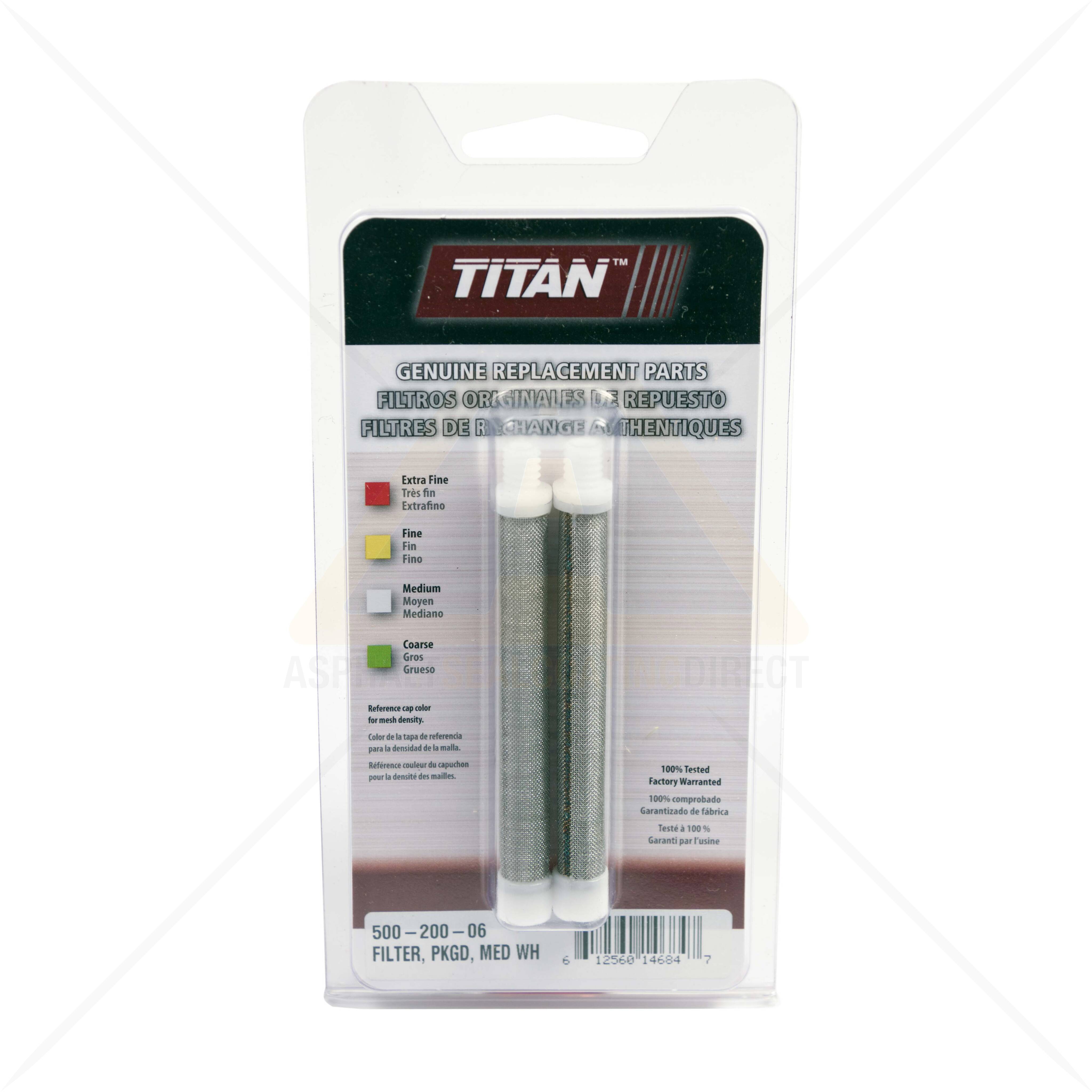 Titan Spray Gun Filter White Threaded For Sale Asphalt Sealcoating
