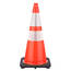 Overview of the 6 inch and 4 inch collared JBC 28" 7lb construction cone