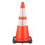 Overview of the 6 inch and 4 inch collared JBC 28" 7lb construction cone