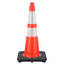Overview of the 6 inch and 4 inch collared JBC 28" 10lb traffic cone