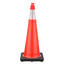 Overview of the 6" reflective collar JBC 36" 10lb construction cone