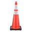 Overview of the 6 inch and 4 inch collared JBC 36" 12lb construction cone