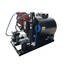 Left overview image of the Sealmate 350 gallon piston pump skid