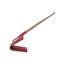 Bottom of the Marshalltown high temperature, red silicone pull v-squeegee